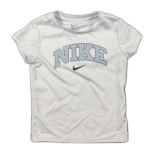 Nike Dri-FIT Kids Graphic T Shirt White XS 3-4 Years Logo Tee